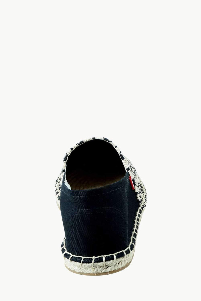 Men's Black n' White Knit Ethnic Espadrilles