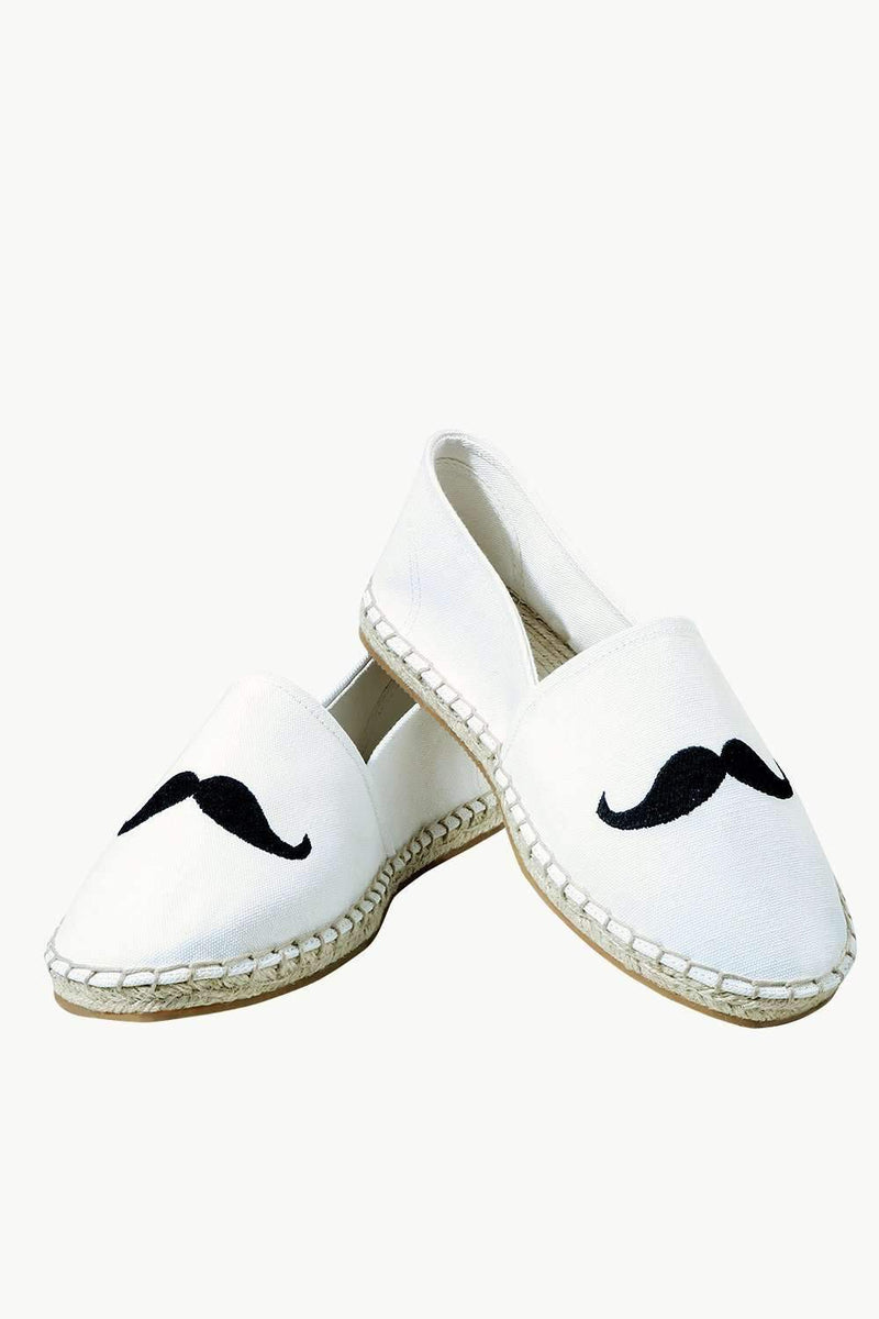 Men's Oatmeal Mustache Tag Espadrilles