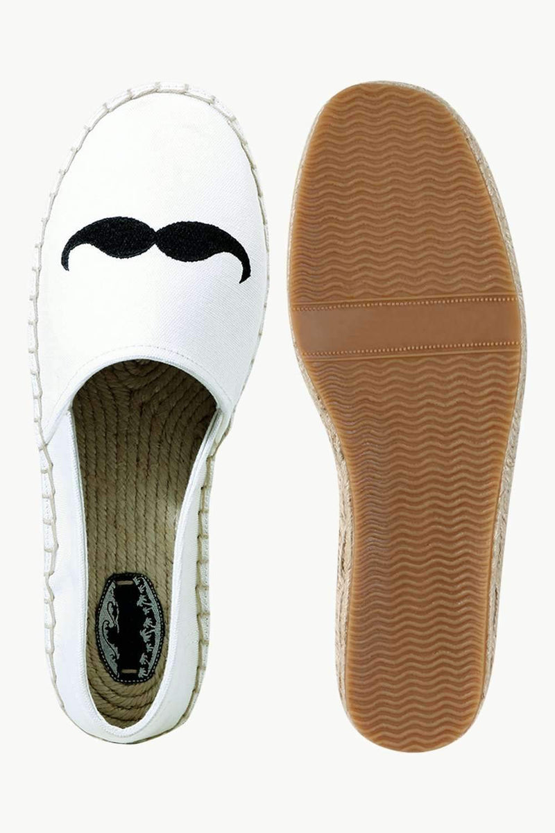 Men's Oatmeal Mustache Tag Espadrilles