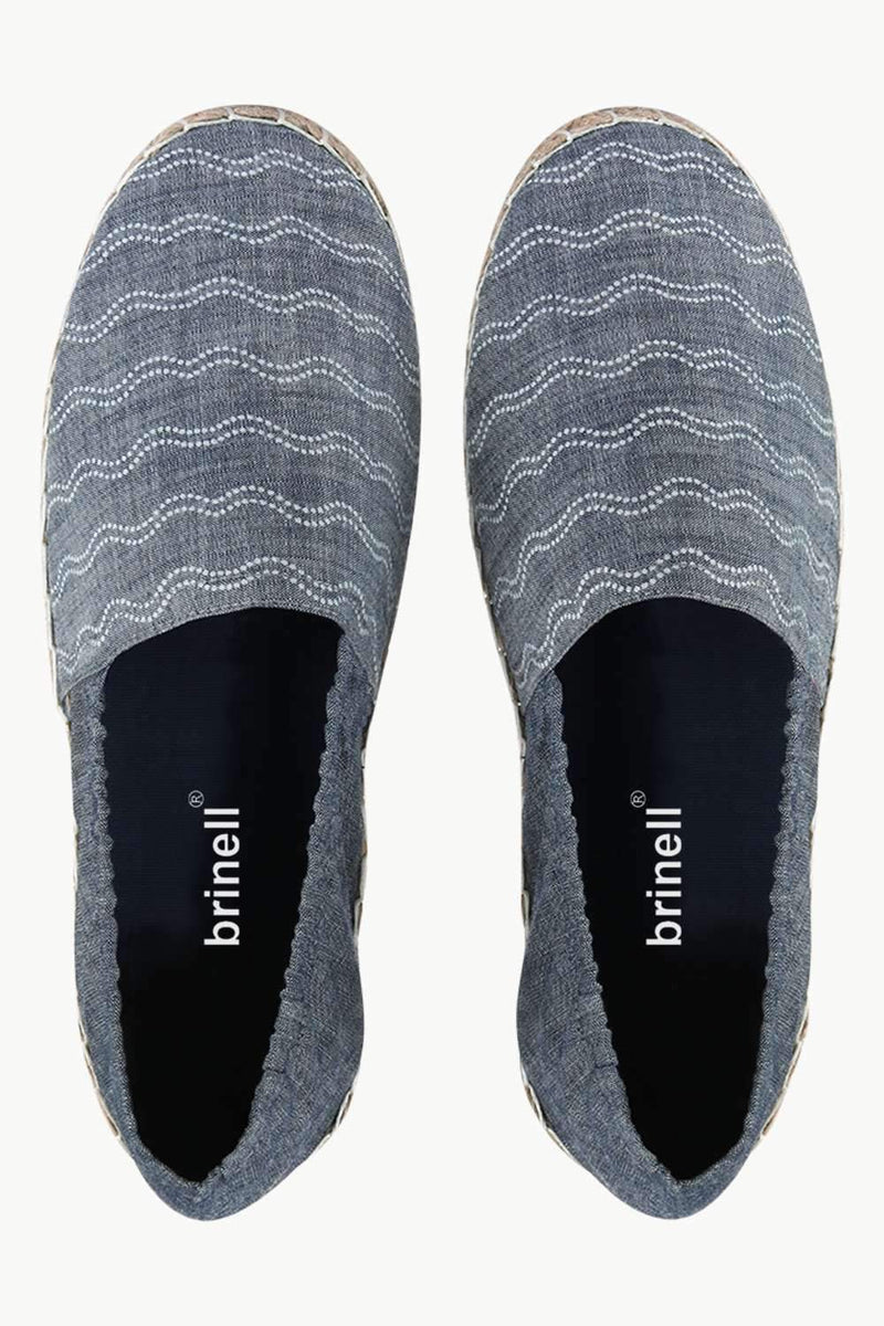 Mens Elastic Denim Wave Espadrilles