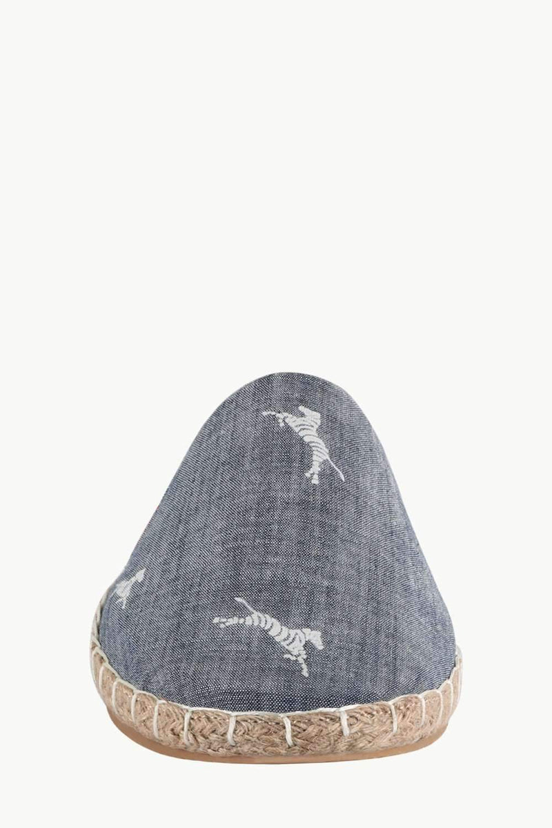 Mens Elastic Zebra Denim Espadrilles
