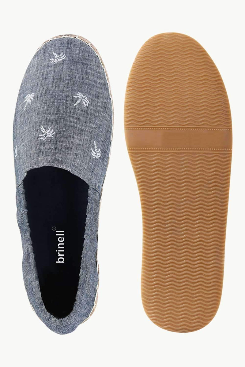 Mens Elastic Tropical Denim Espadrilles