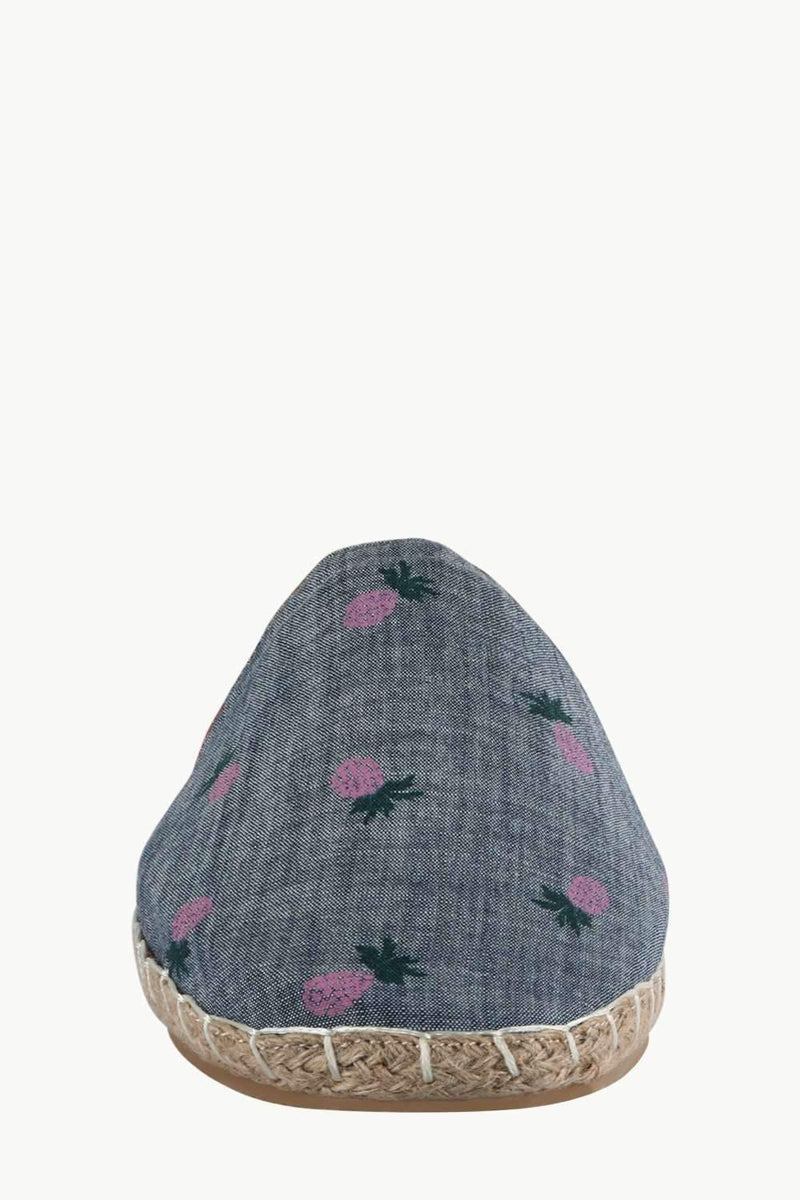 Mens Elastic Pineapple Denim Espadrilles