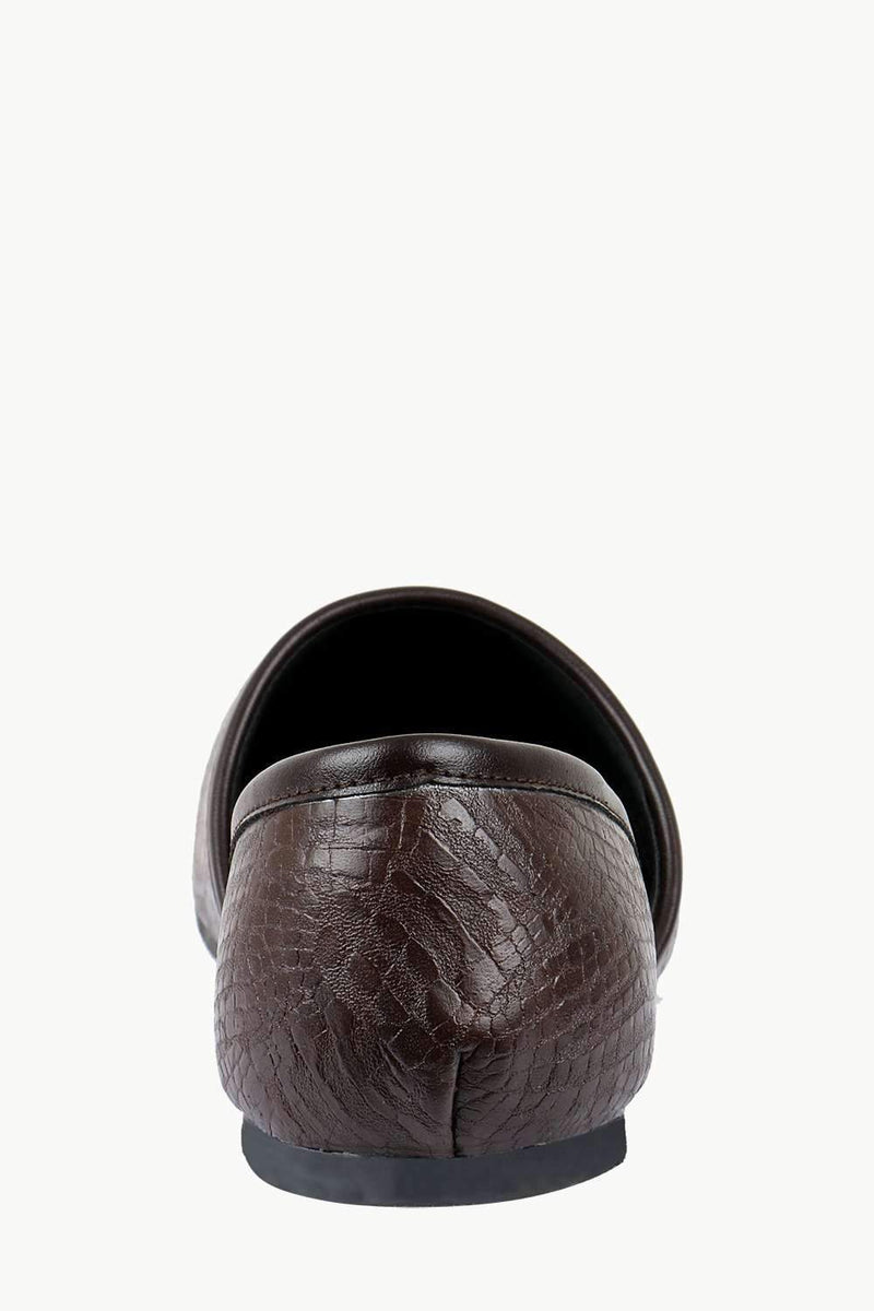 Men's Faux Leather Brown Juttis