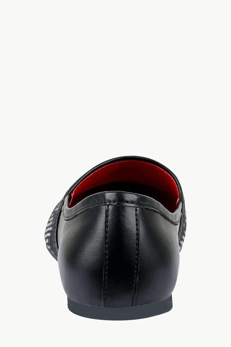 Men's Black Jacquard Slip-On Juttis