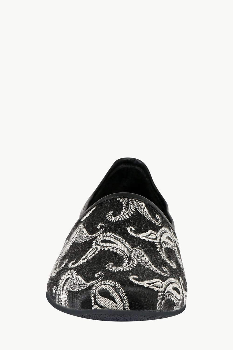 Men's Black Paisley Slip-On Juttis