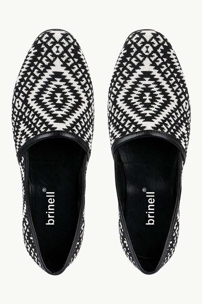 Men's Geometric Jacquard Slip-On Juttis