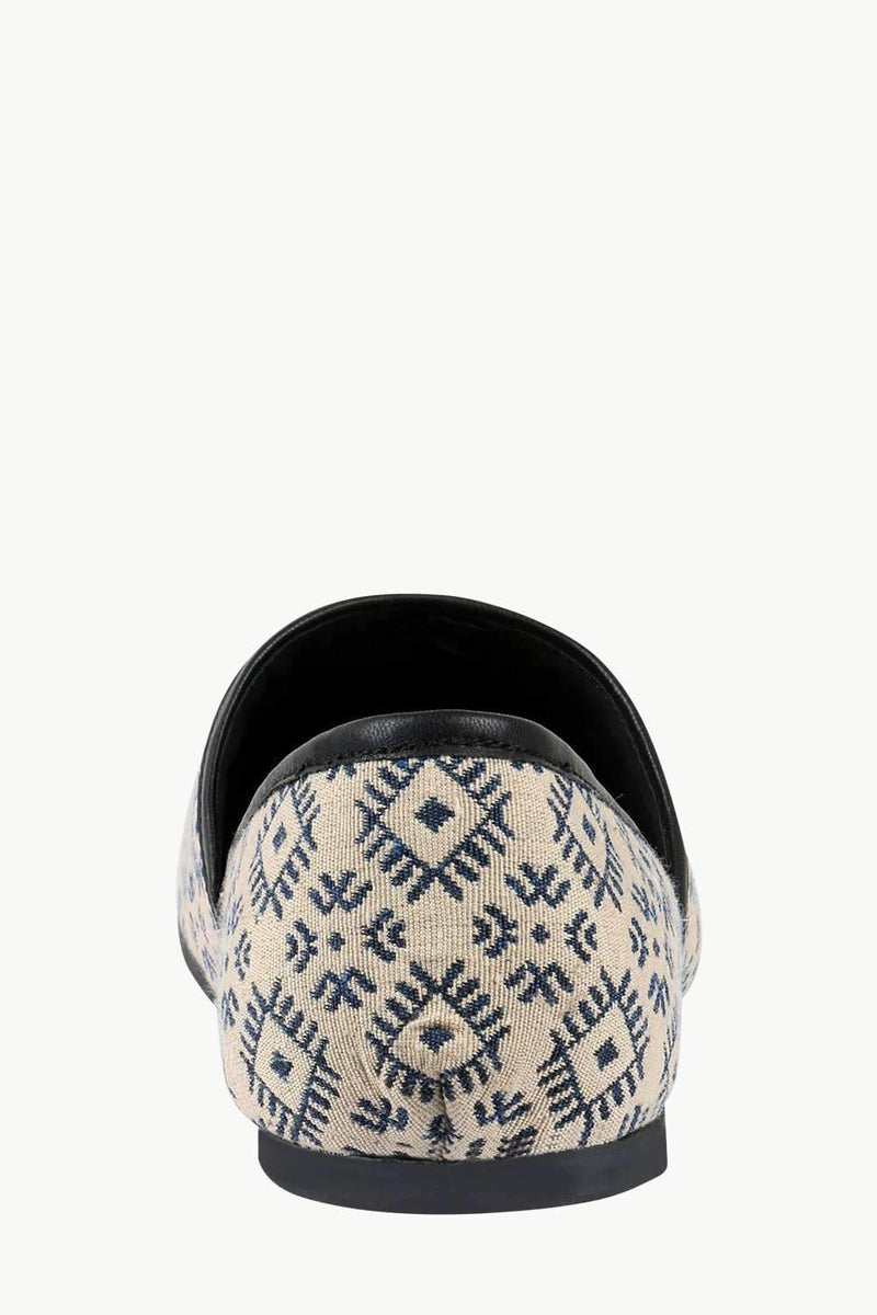 Men's Beige Jacquard Slip-On Juttis