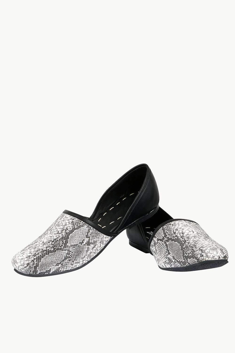 Men's Snake Pattern Faux Leather Juttis