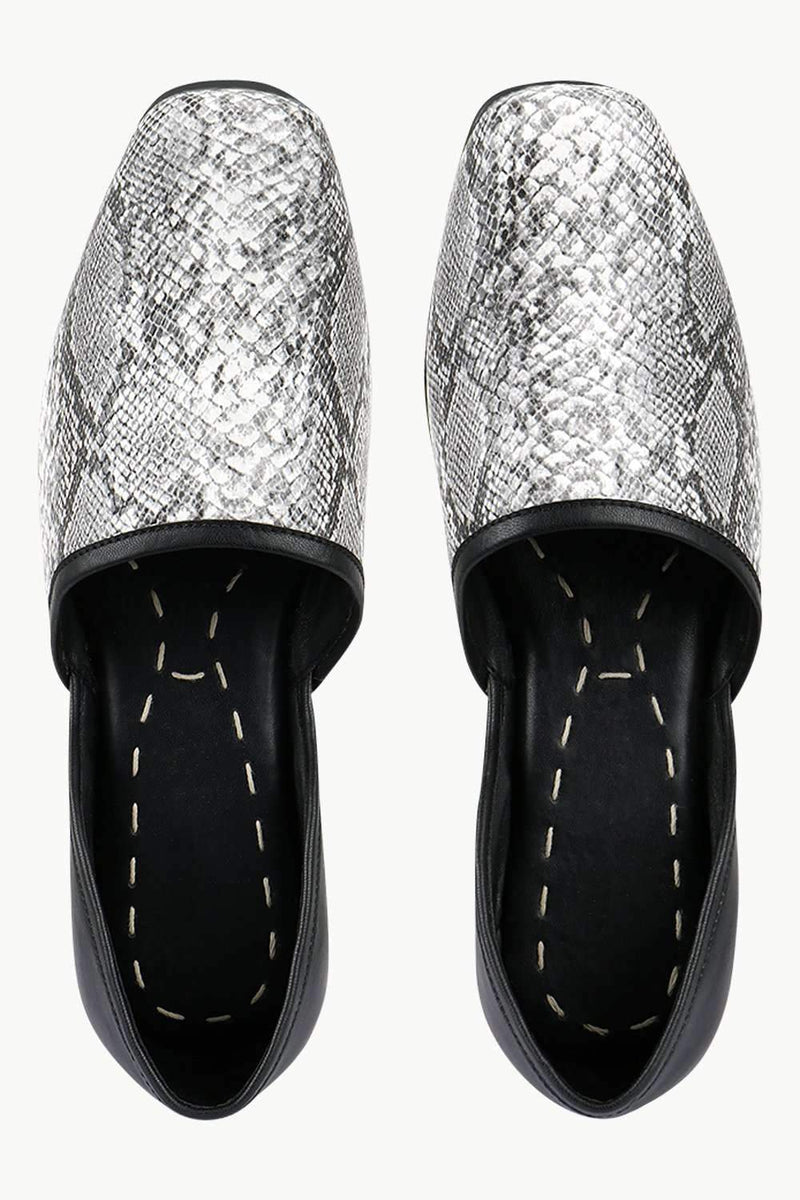 Men's Snake Pattern Faux Leather Juttis