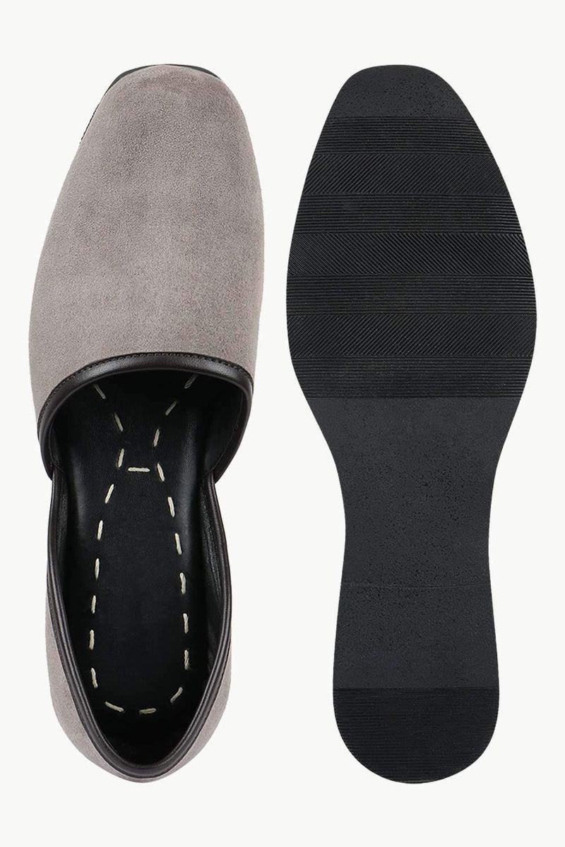 Men's Brown Faux Suede Juttis