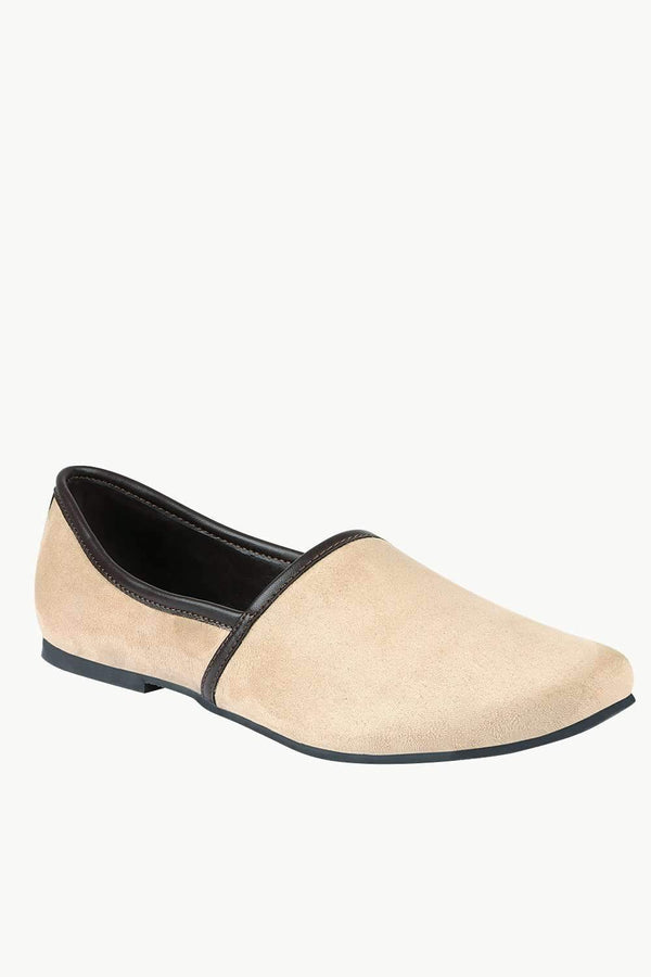 Men's Tan Faux Suede Juttis