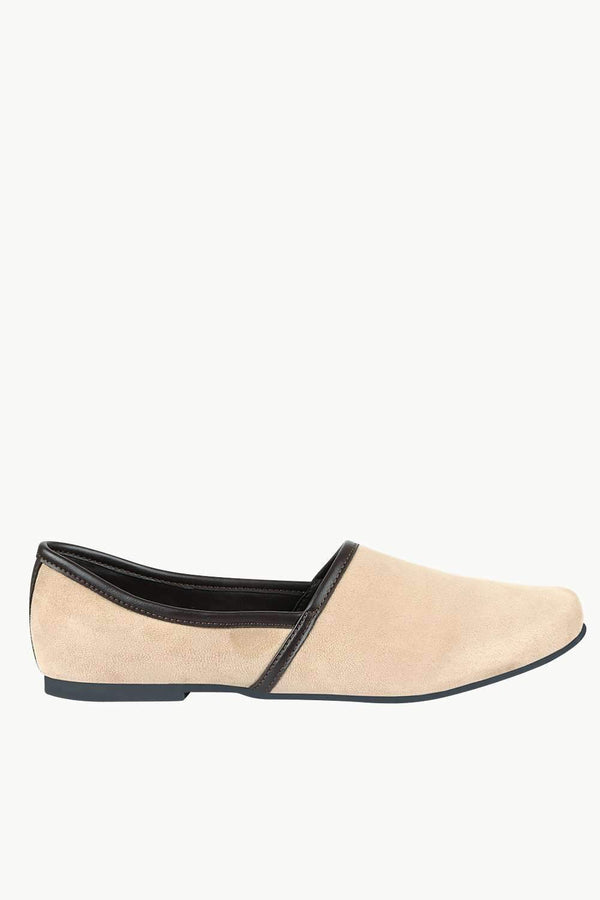 Men's Tan Faux Suede Juttis