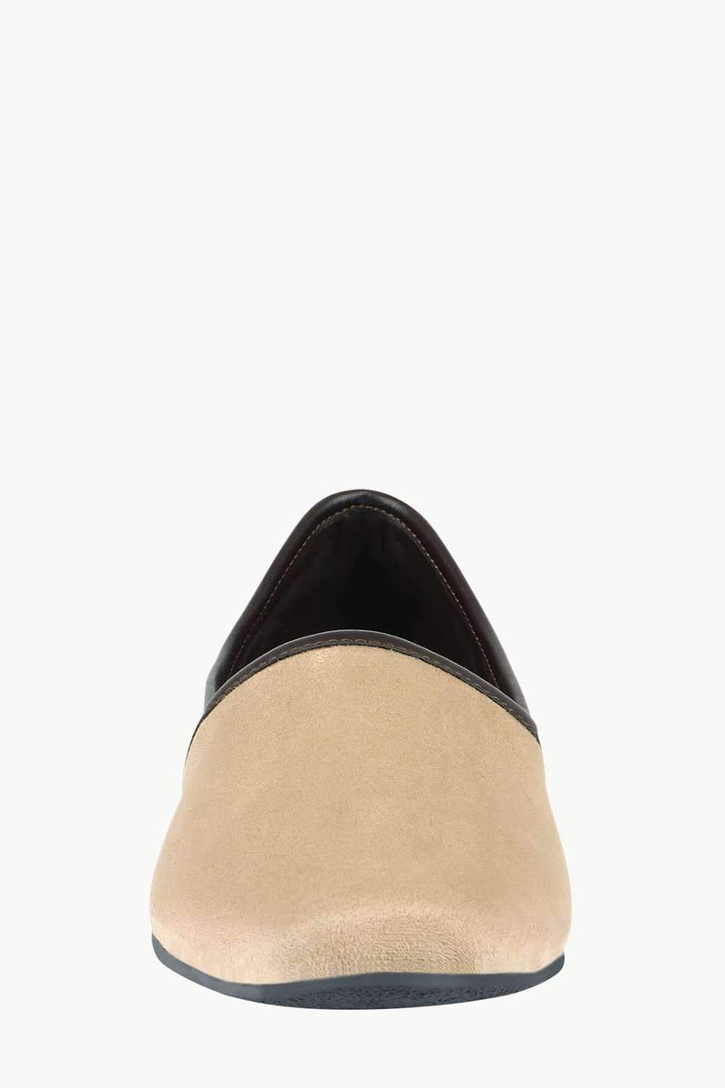 Men's Tan Faux Suede Juttis
