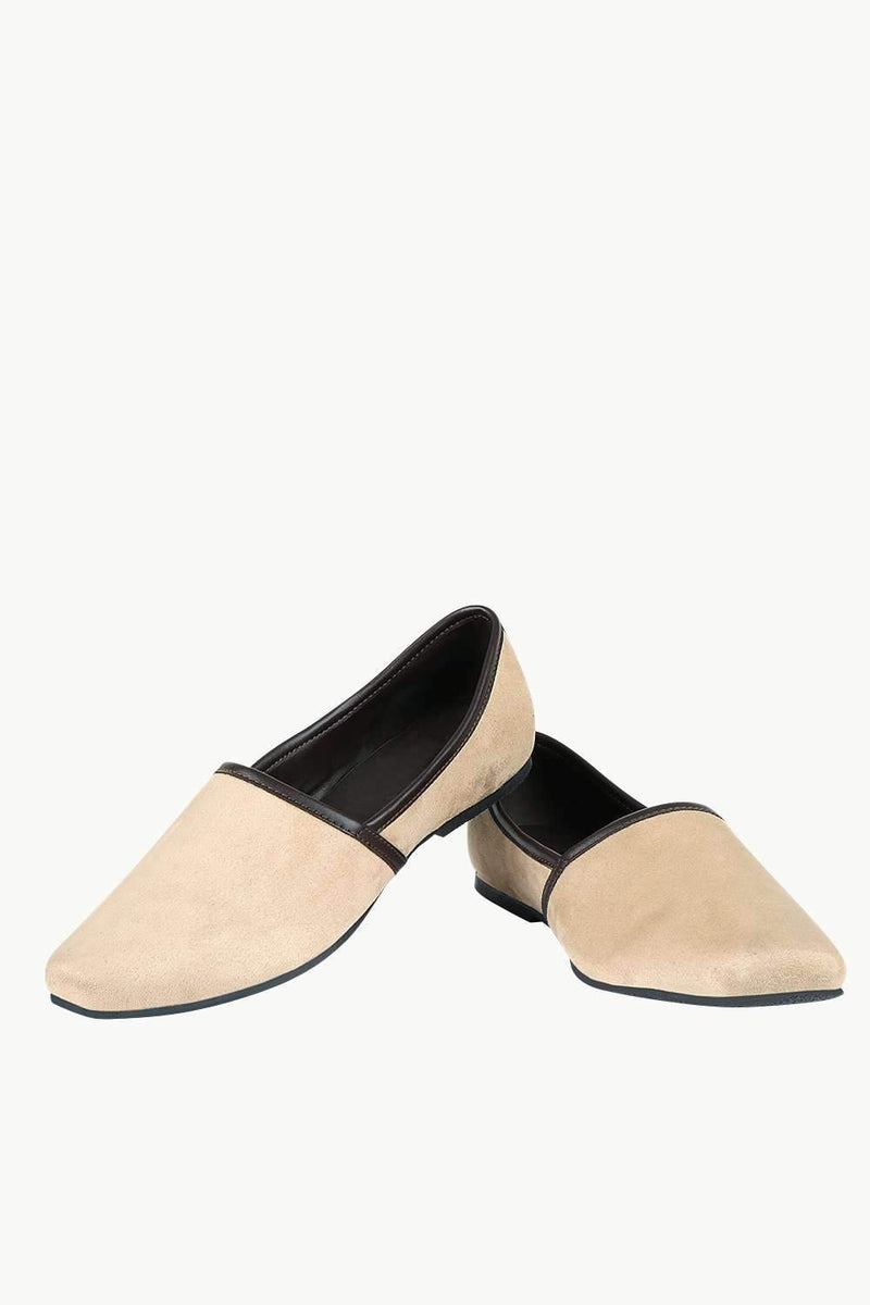 Men's Tan Faux Suede Juttis