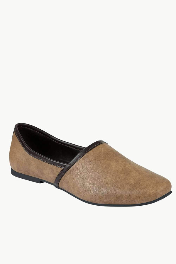 Men's Coffee Colour Faux Leather Juttis