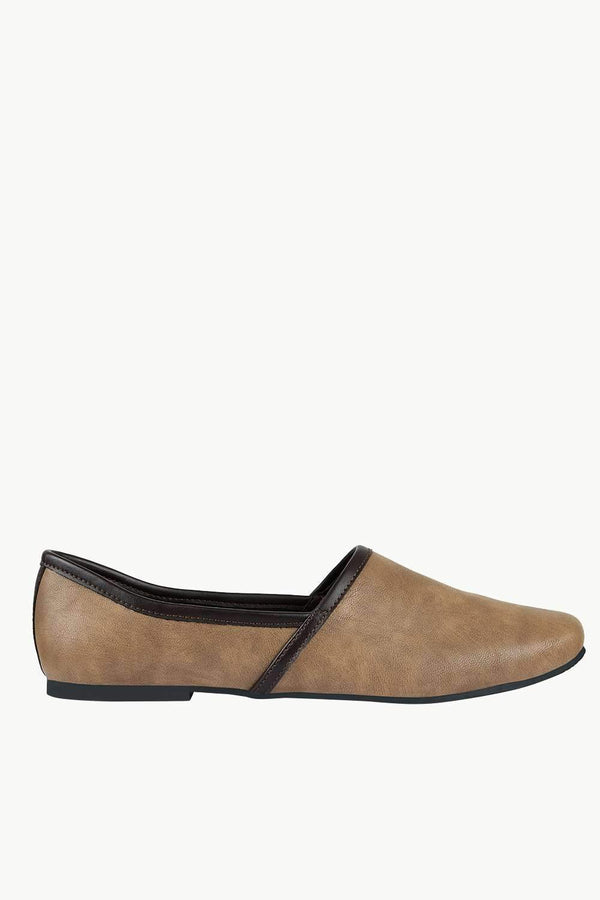 Men's Coffee Colour Faux Leather Juttis