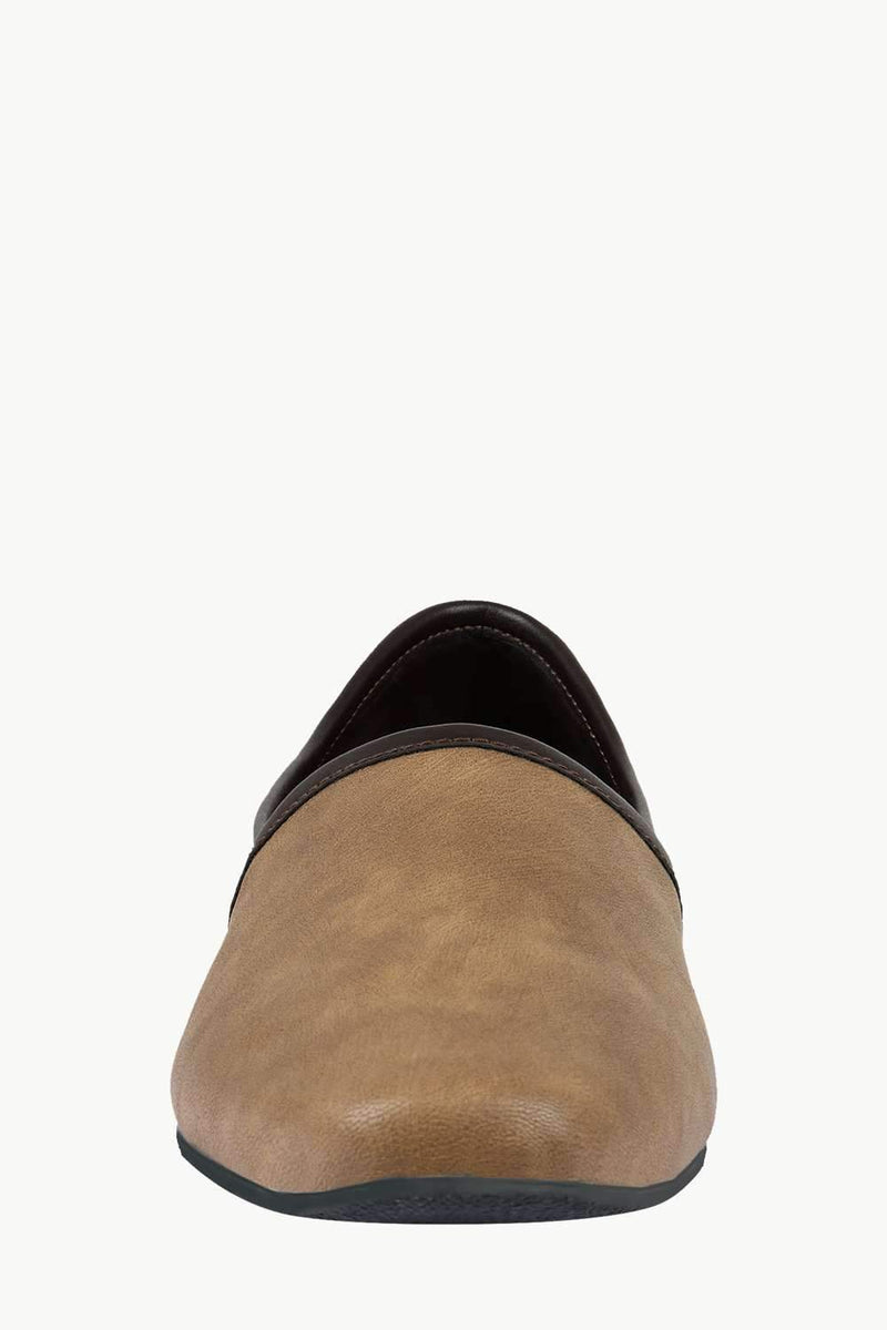Men's Coffee Colour Faux Leather Juttis