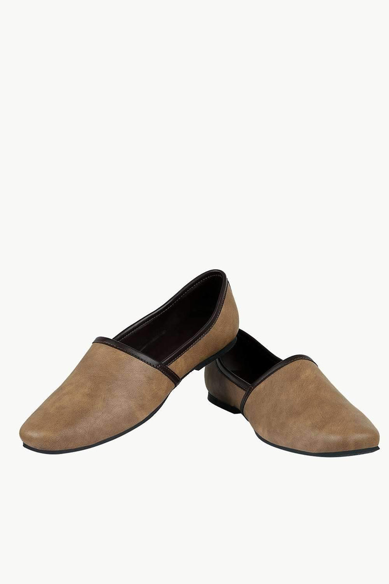 Men's Coffee Colour Faux Leather Juttis