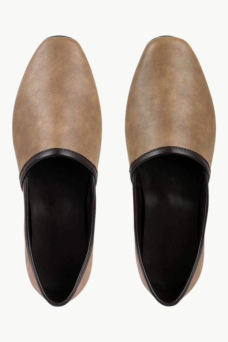 Men's Coffee Colour Faux Leather Juttis