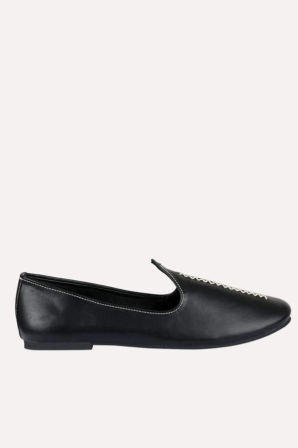 Men's Contrast Stitch Faux Leather Juttis