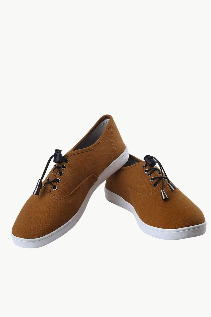Men's Elastic Tassel Brown Boat Shoes