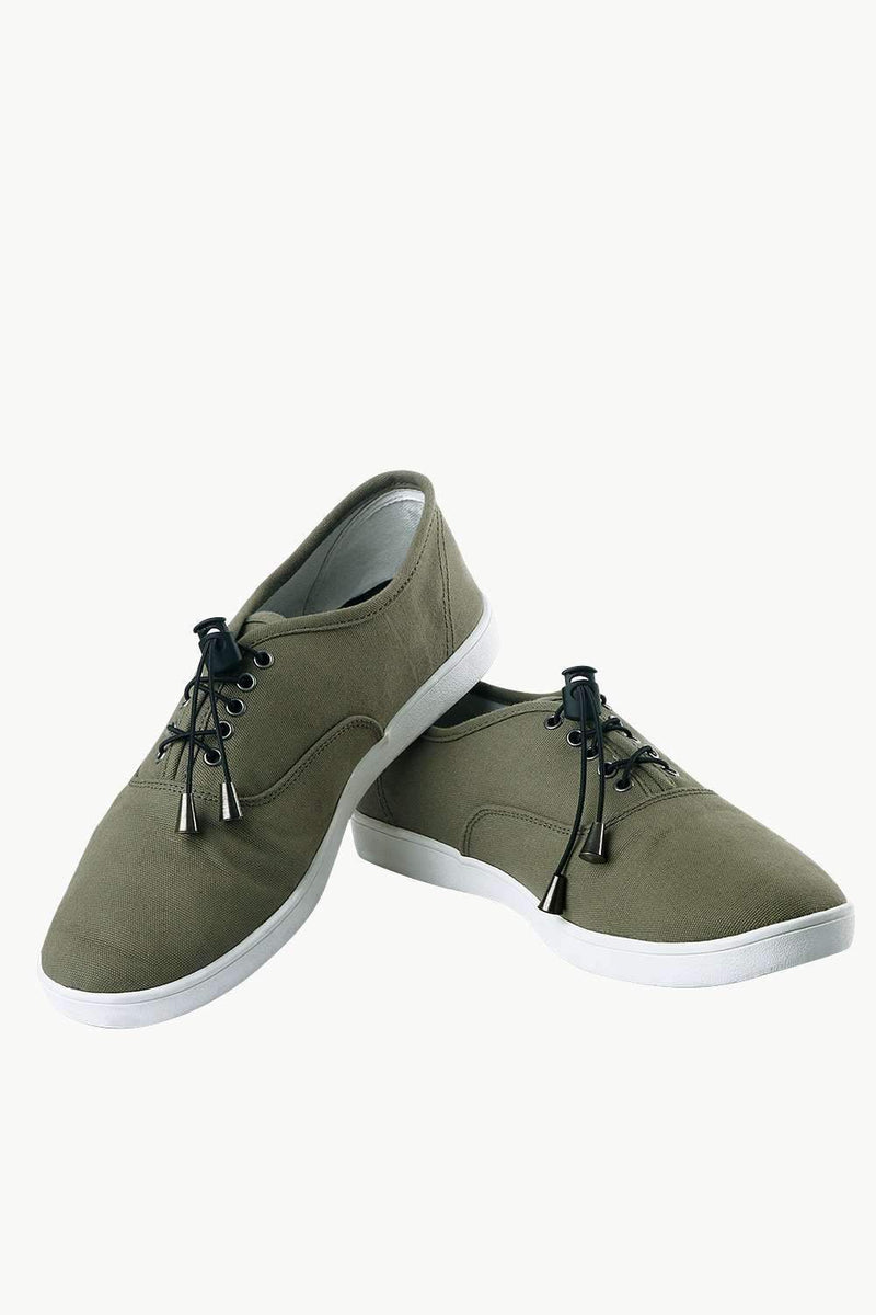 Men's Elastic Tassel Green Boat Shoes