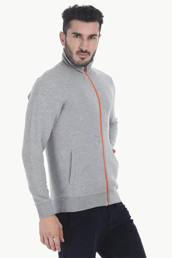 Cotton Poly Blend Jacket With Zipper