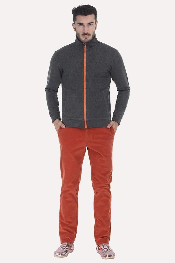 Cotton Poly Blend Jacket With Zipper