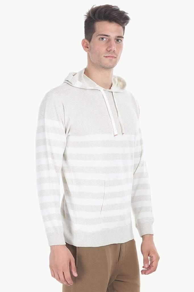 French Terry Nautical Strip Hoodie