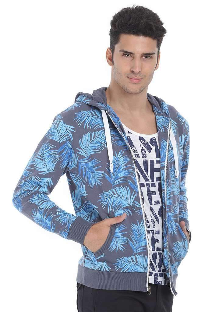 Full Zipper Printed Fleece Hoodie
