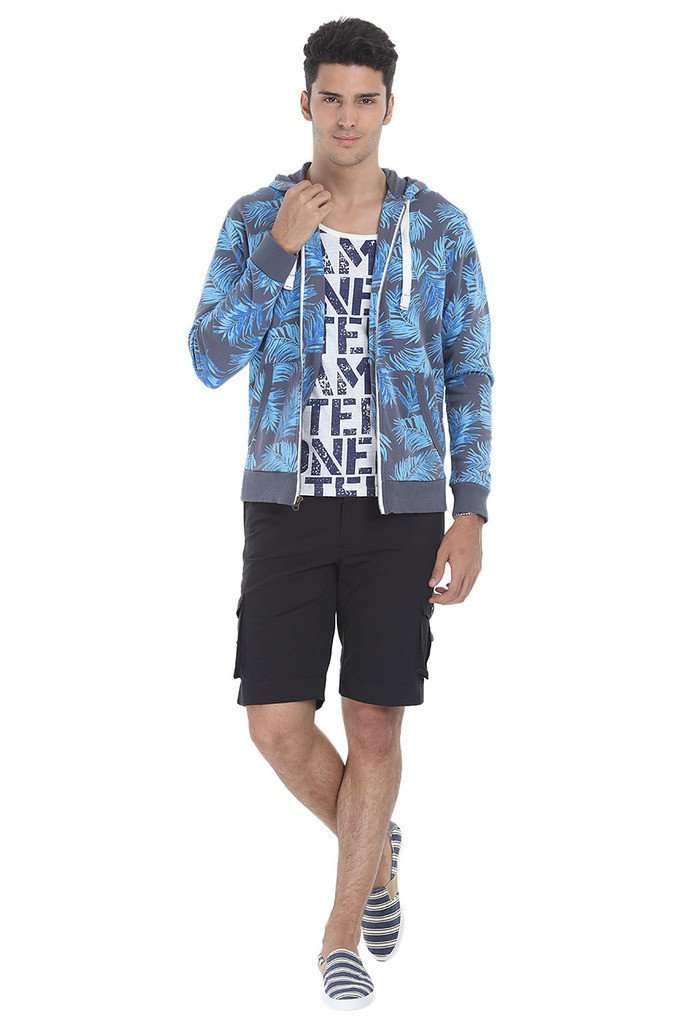 Full Zipper Printed Fleece Hoodie