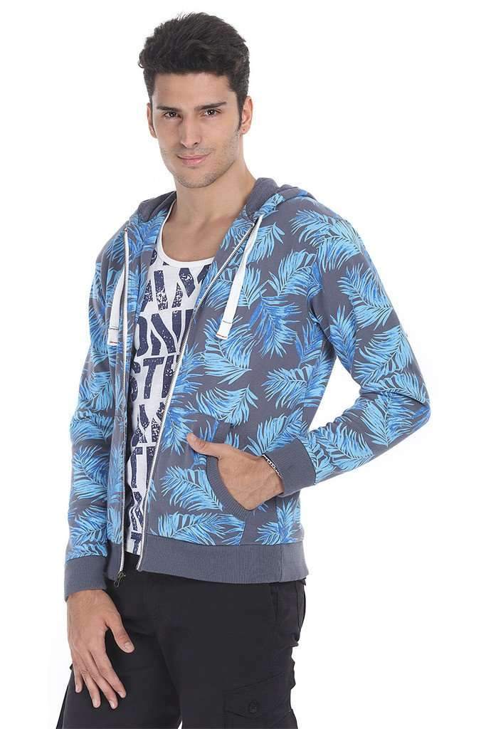 Full Zipper Printed Fleece Hoodie