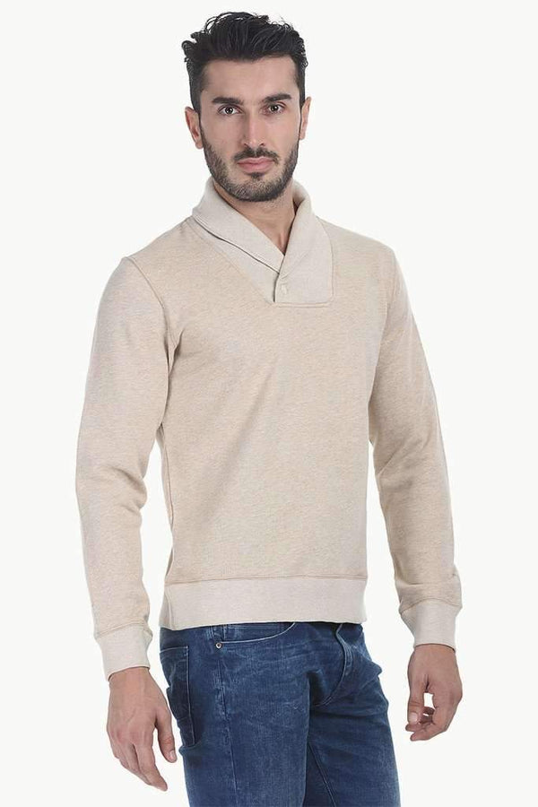Heather Fleece One Button Sweatshirt