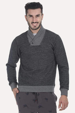 Heather Fleece One Button Sweatshirt