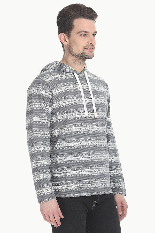Jacquard Soft Cotton Hoodie