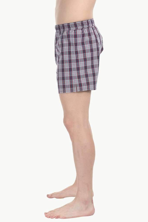 Patterned Boxers With Elastic Waistband And Buttons