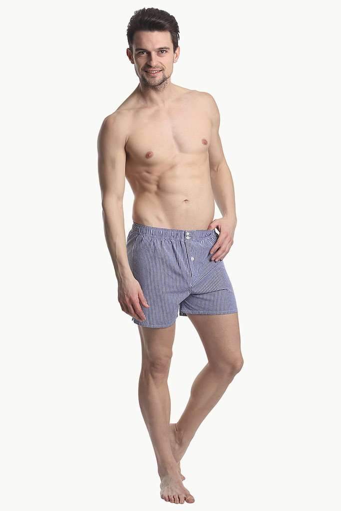 Patterned Boxers With Elastic Waistband And Buttons