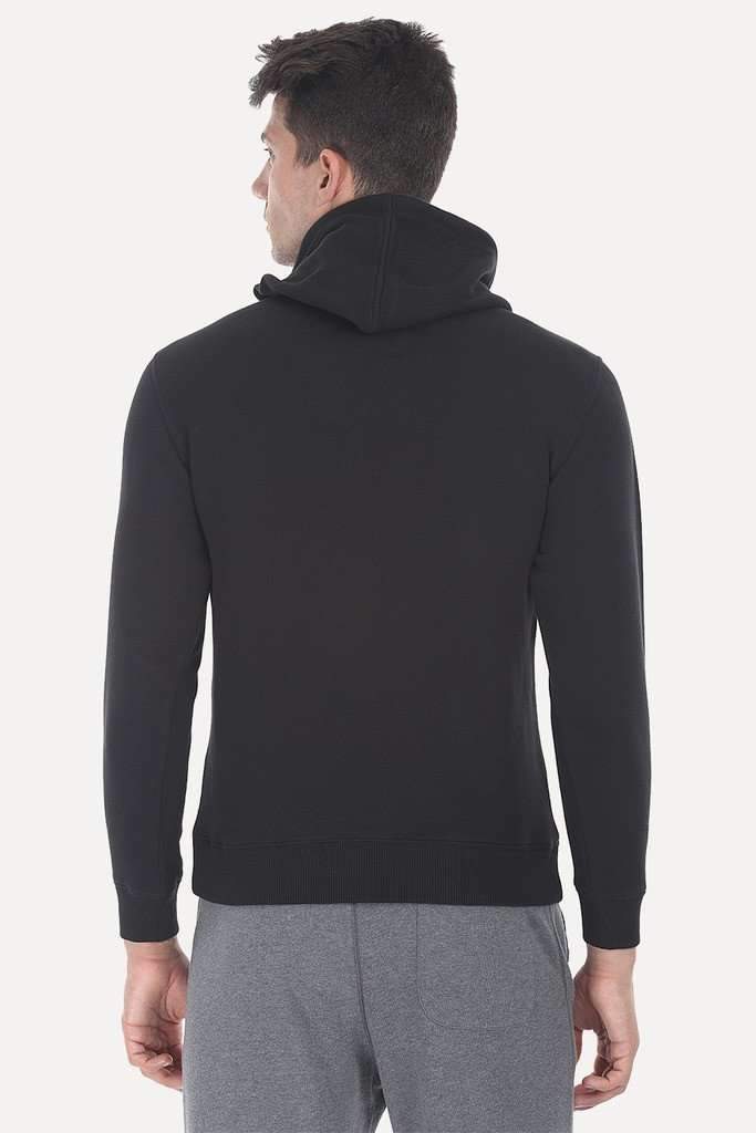 Solid Graphic Fleece Hoodie