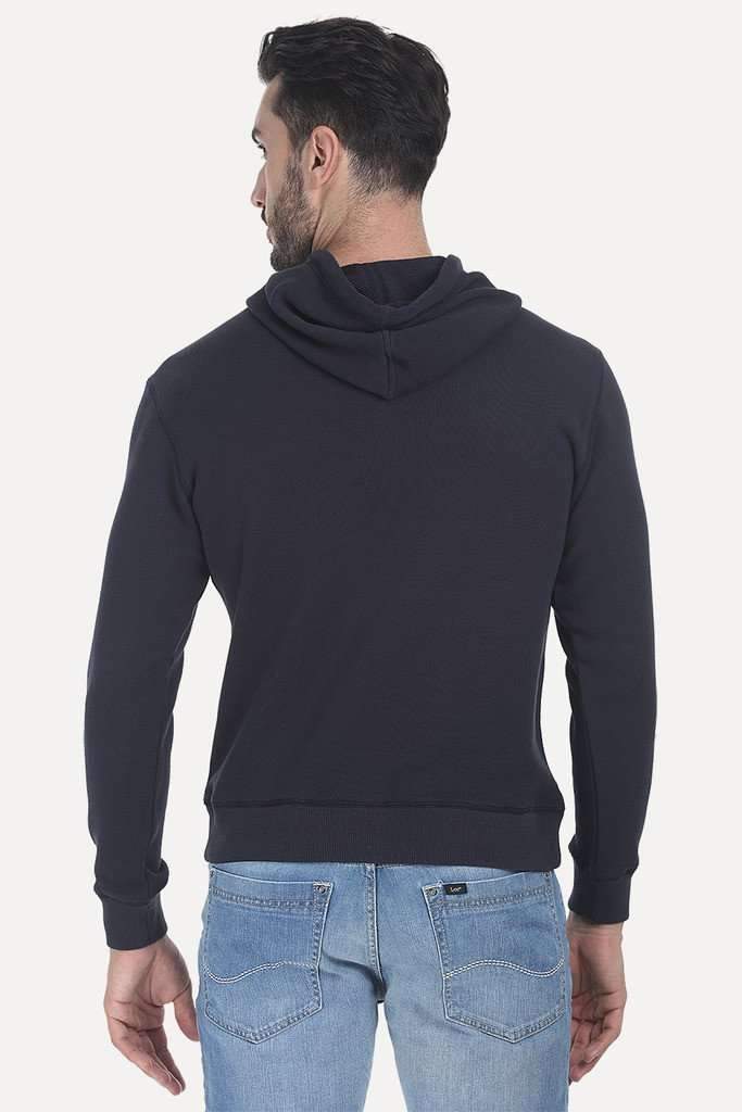 Solid Graphic Fleece Hoodie