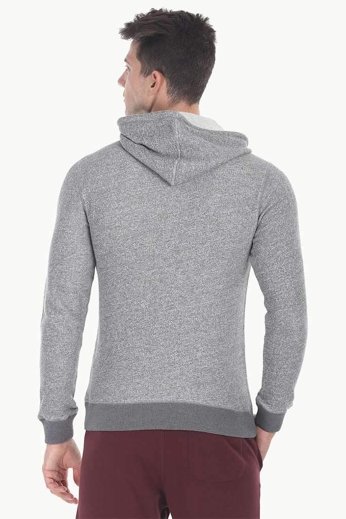 Solid Graphic Fleece Hoodie