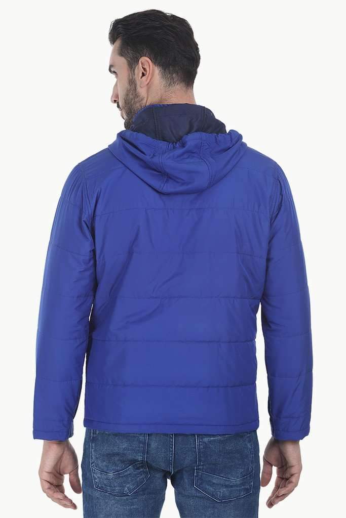 Solid Poly Padded Full Sleeves Jacket