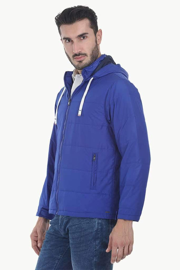 Solid Poly Padded Full Sleeves Jacket
