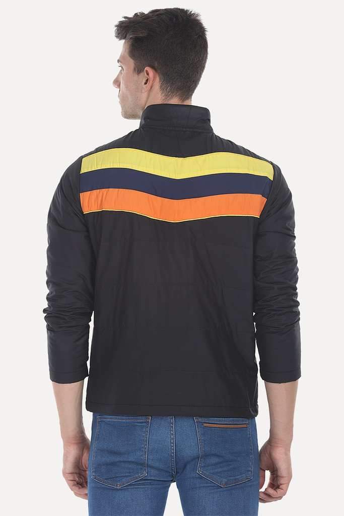 Striped Poly Padded Cire Jacket