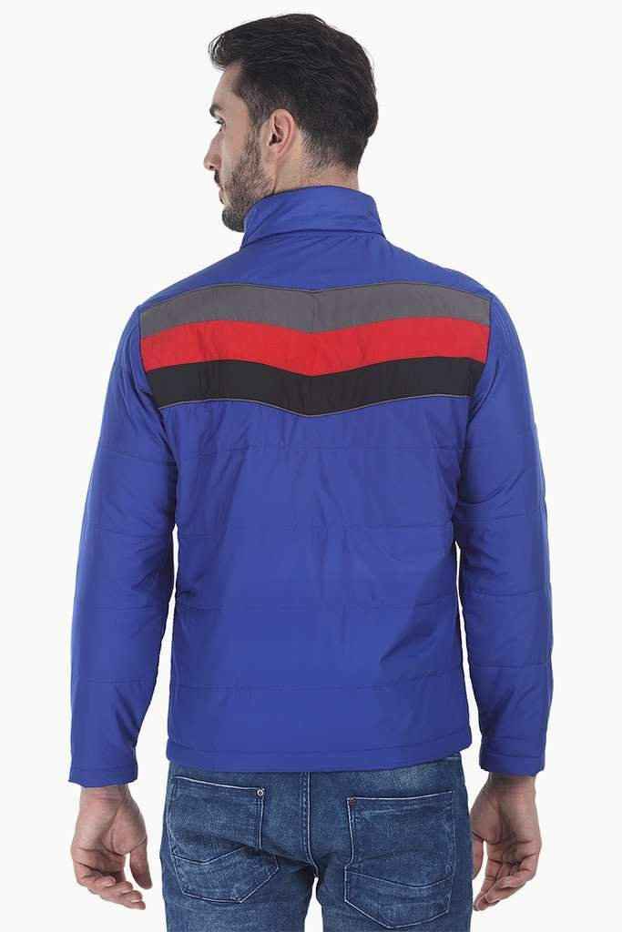 Striped Poly Padded Cire Jacket