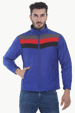 Striped Poly Padded Cire Jacket