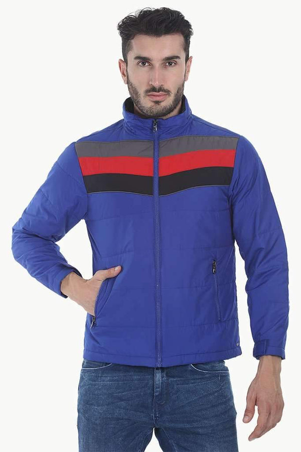 Striped Poly Padded Cire Jacket