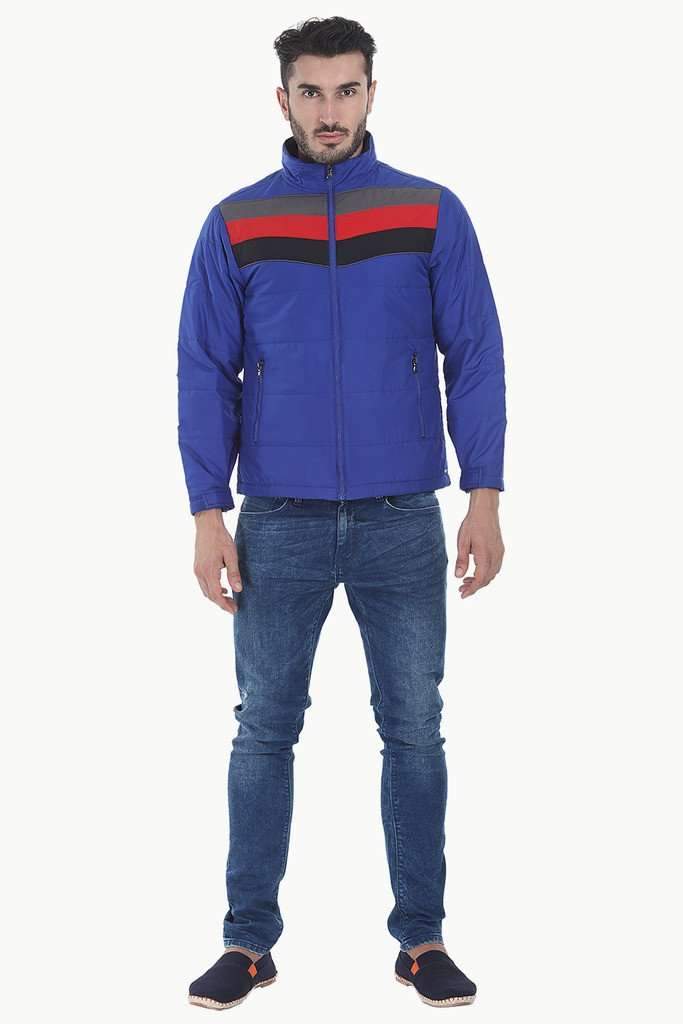Striped Poly Padded Cire Jacket