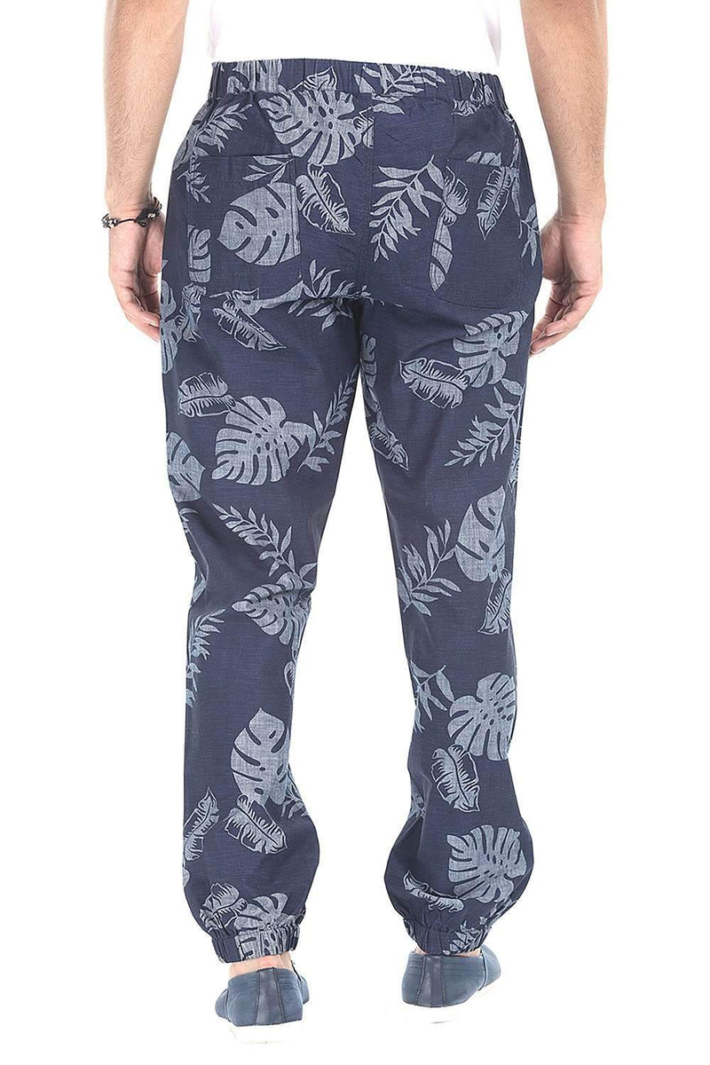 Enzyme Washed Cuff Jogger Printed Pant