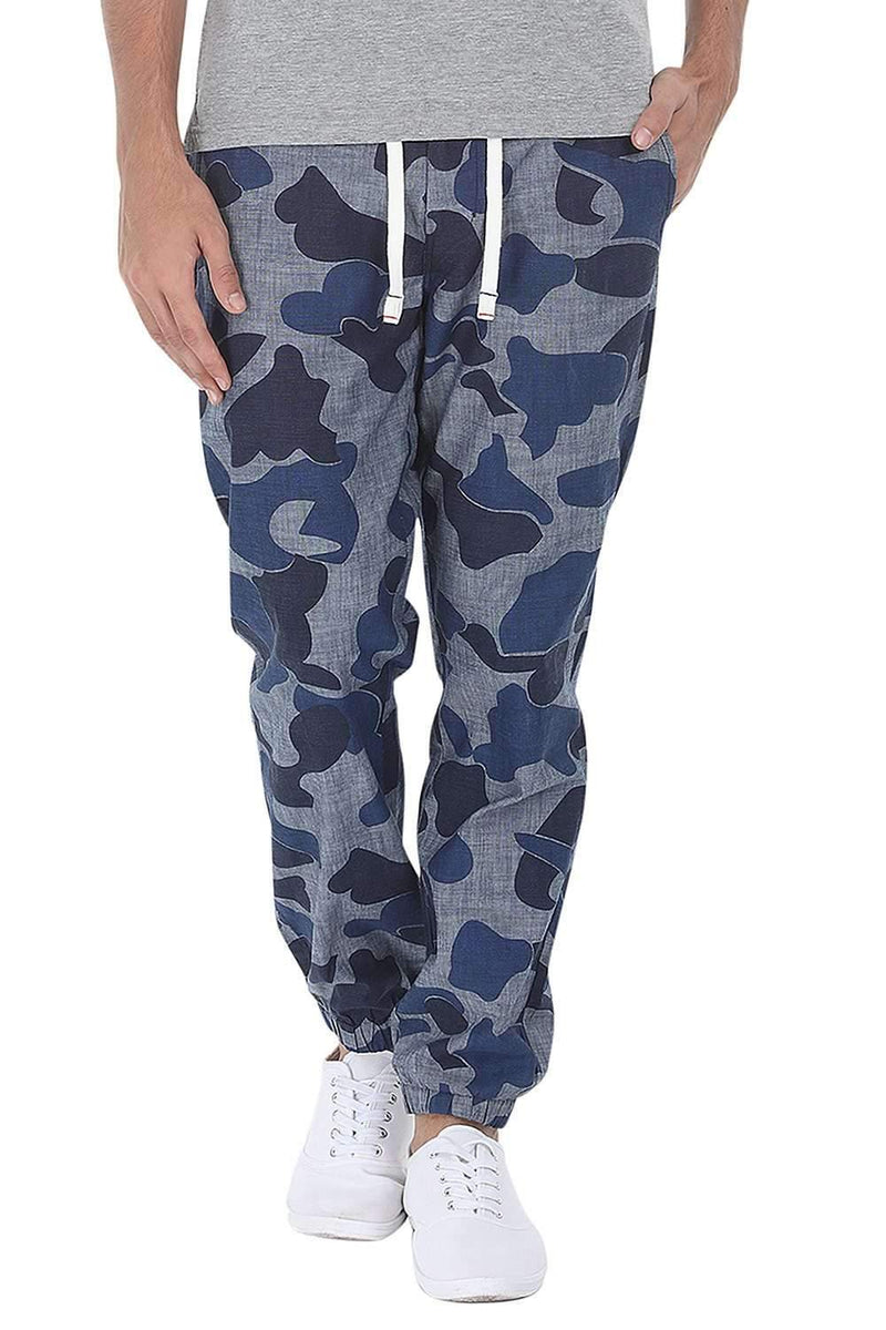 Enzyme Washed Cuff Jogger Printed Pant